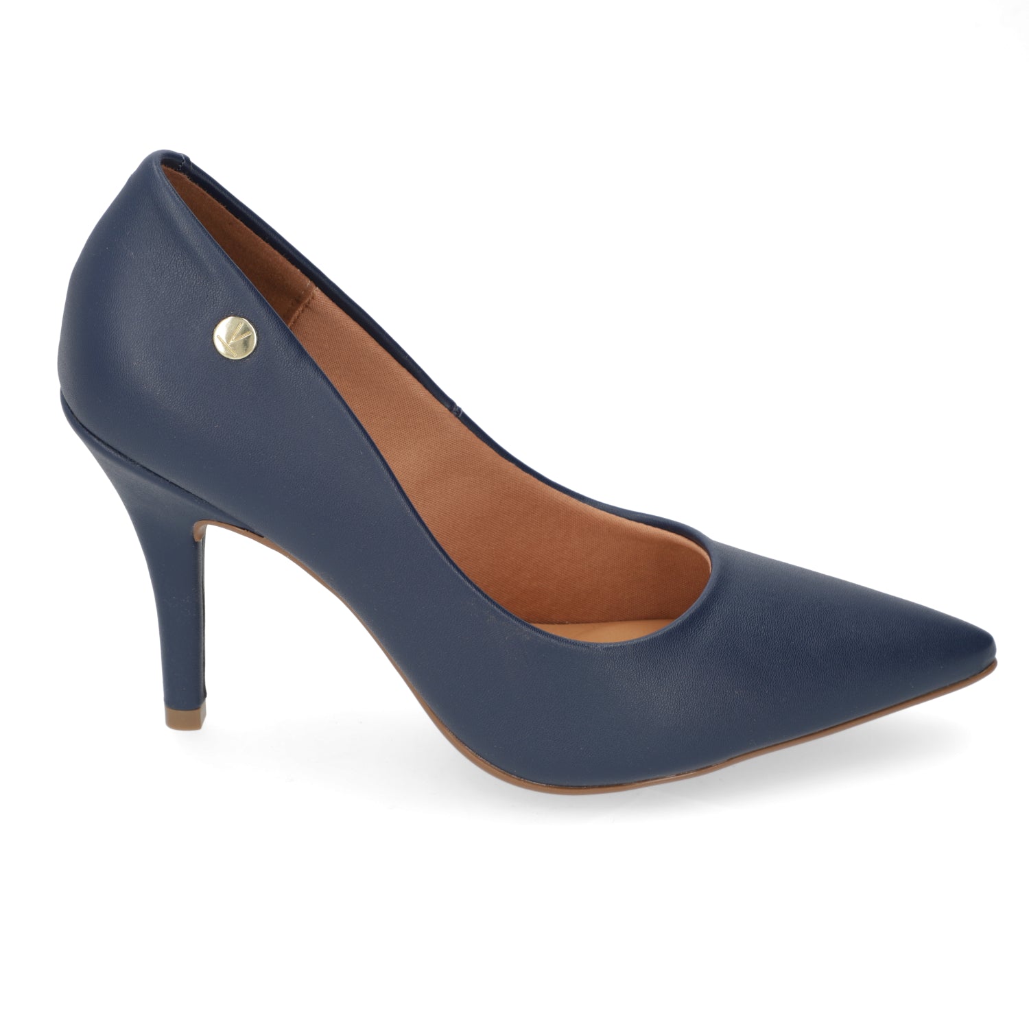 Stiletto Taco Aguja EcoCuero 34 / Azul Marino