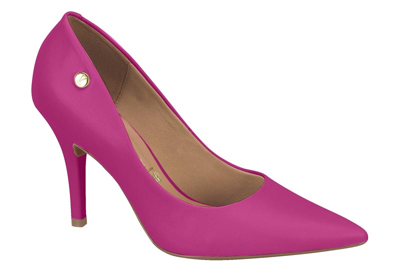Stiletto Taco Aguja Eco Cuero Magenta 34 / Fucsia