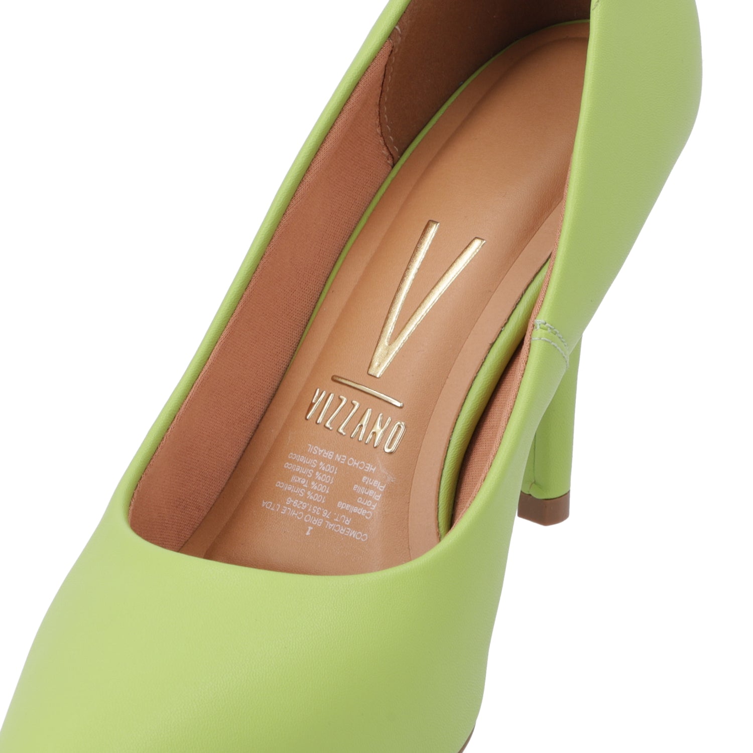 Zapato Taco Aguja Stiletto Vizzano EcoCuero Verde Pistacho