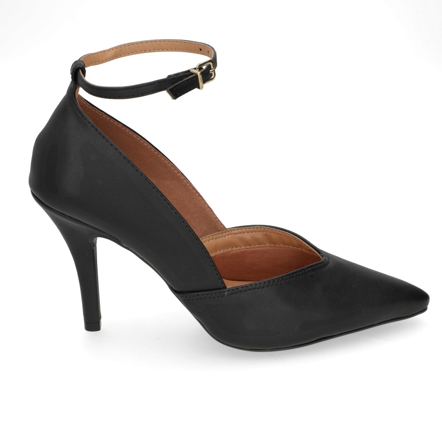 Stiletto Taco Aguja EcoCuero Negro 34 / Negro