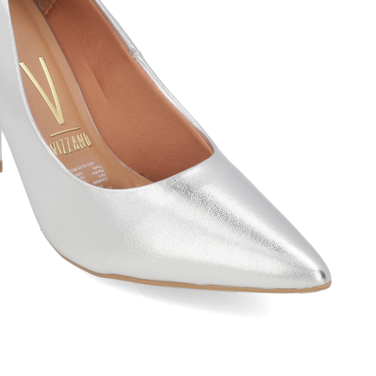 Stiletto Taco Aguja Metalizados Plateado