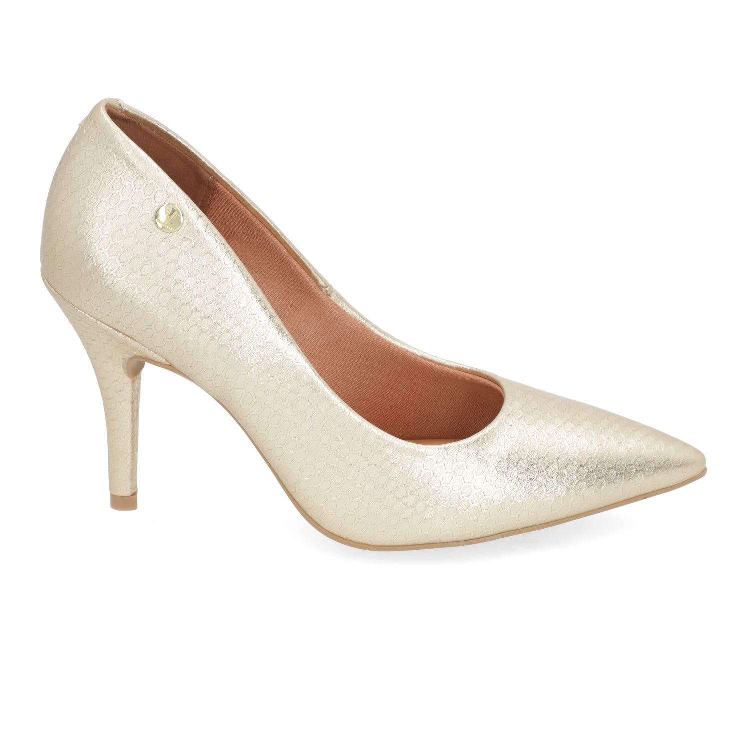 Stiletto Taco Aguja Eco Cuero Dorado 1184-1501-28481-66