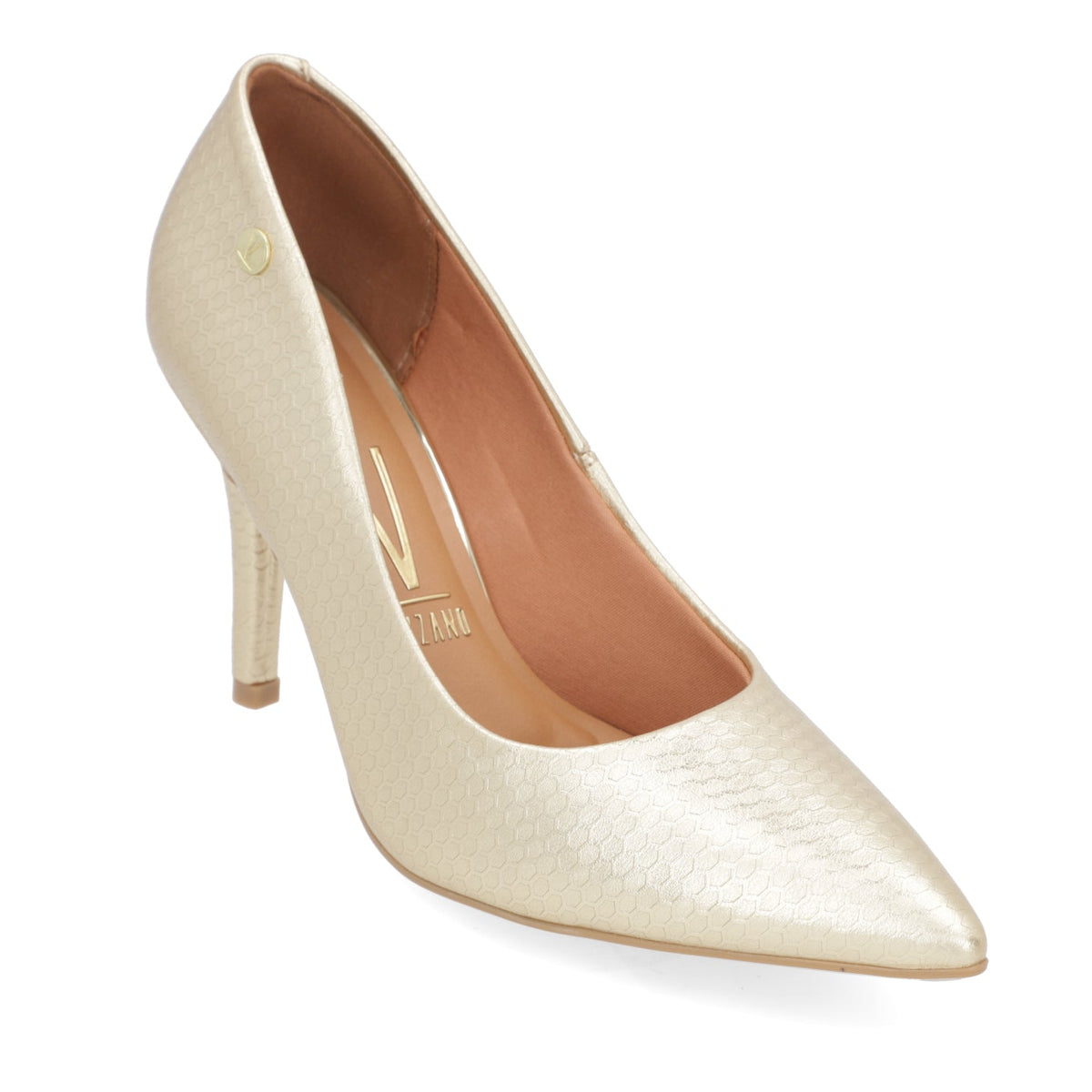 Stiletto Taco Aguja Eco Cuero Dorado 1184-1501-28481-66