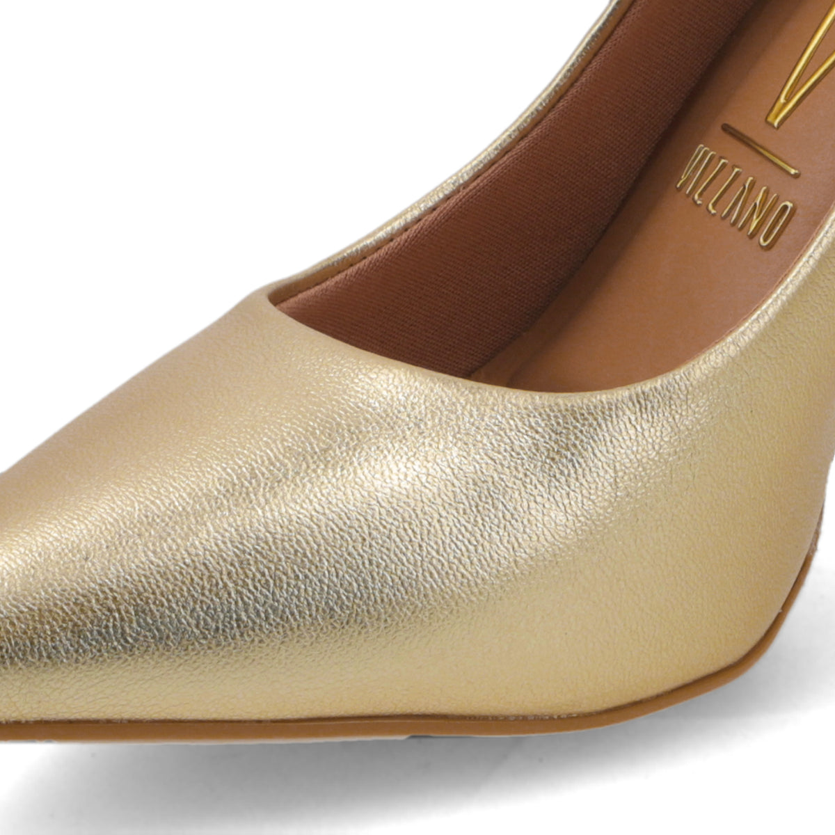 Stiletto Taco Aguja Dorado Vizzano