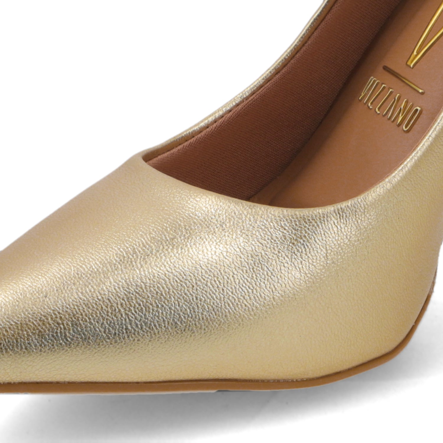 Stiletto Taco Aguja Dorado Vizzano