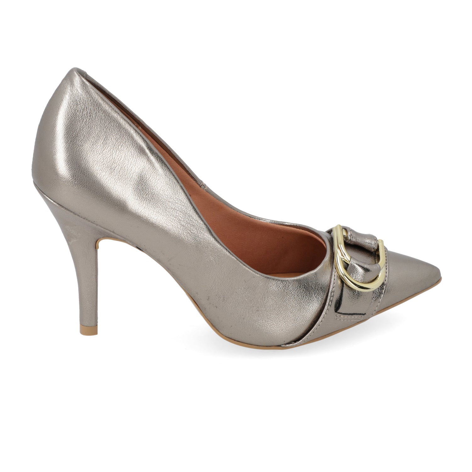 Stiletto Taco Aguja Metalizados Premium Dorado