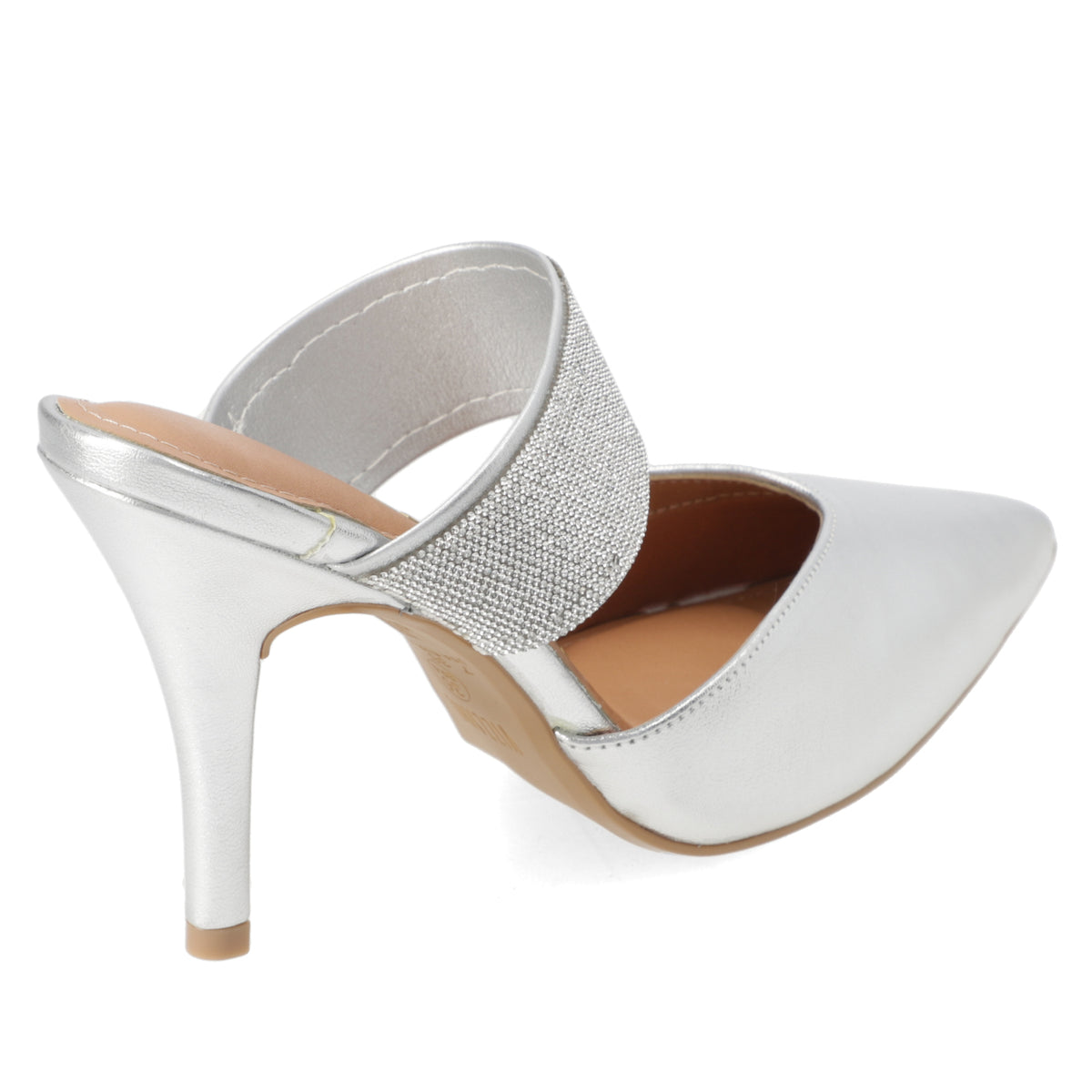 Stiletto Taco Aguja 10 cm Plateado Vizzano 35 / Plateado