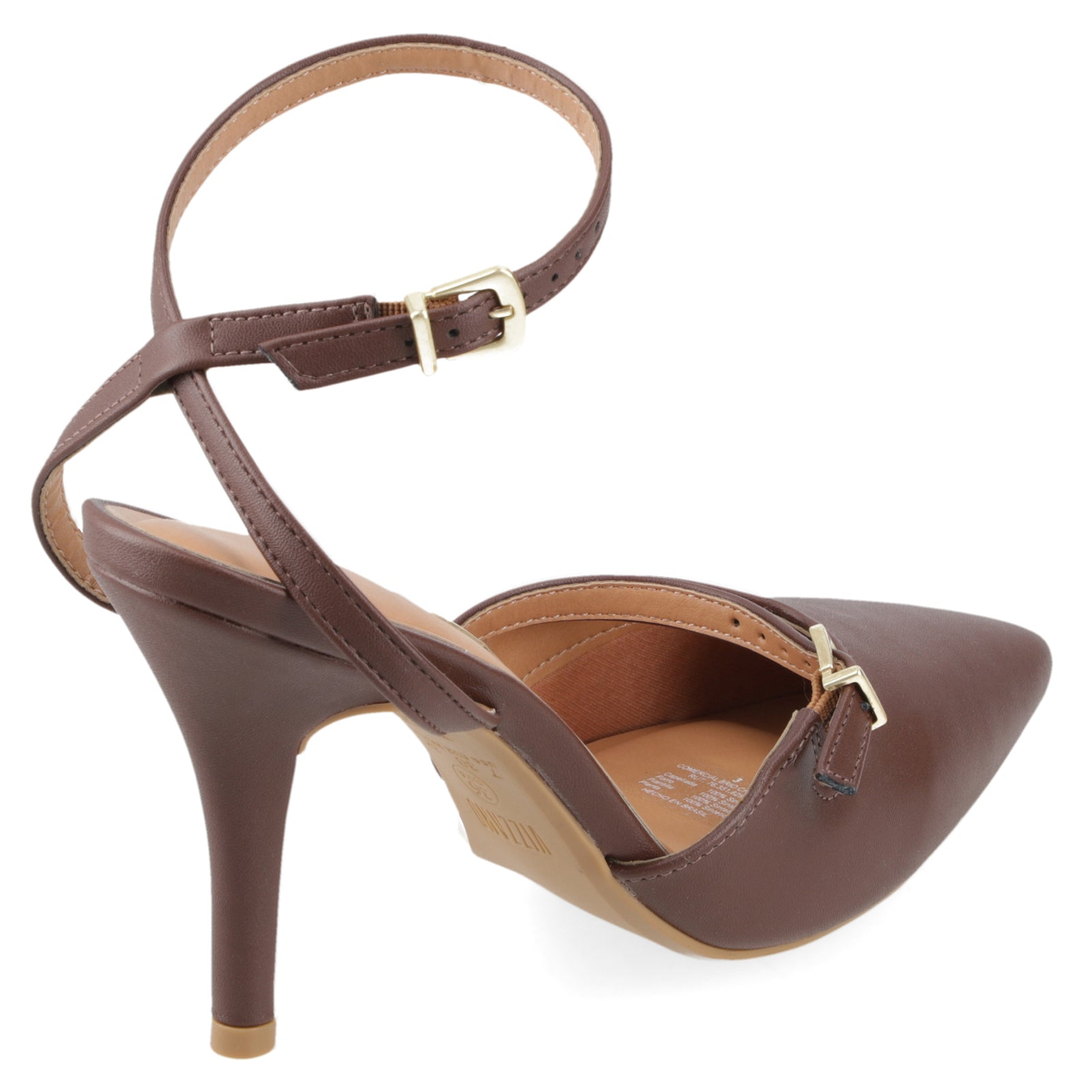 Stiletto Mujer Taco Alto Pulsera al Tobillo Chocolate Vizzano 34 / Chocolate