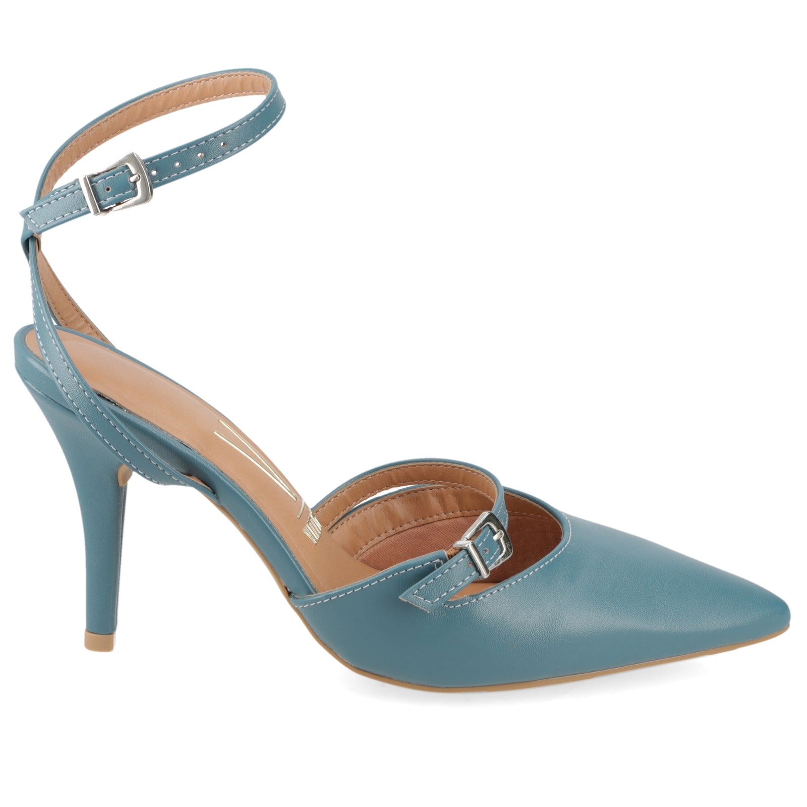 Stiletto Mujer Taco Alto Pulsera al Tobillo Verde Petróleo Vizzano 34 / Verde Petróleo