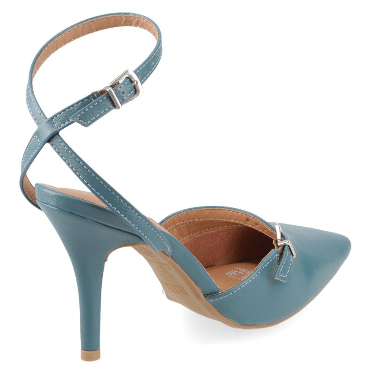 Stiletto Mujer Taco Alto Pulsera al Tobillo Verde Petróleo Vizzano 34 / Verde Petróleo