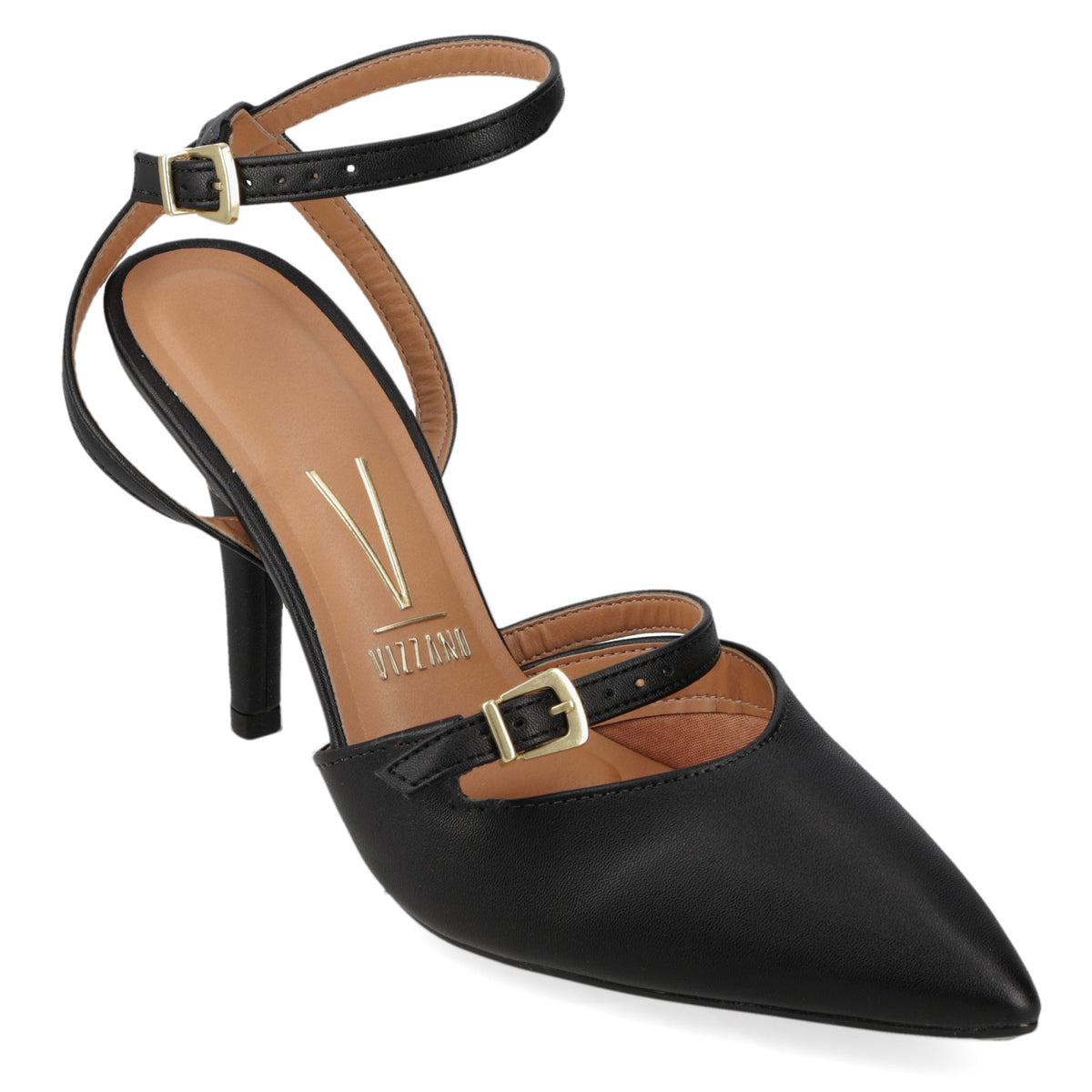 Stiletto Mujer Taco Alto Pulsera al Tobillo Negro Vizzano 34 / Negro