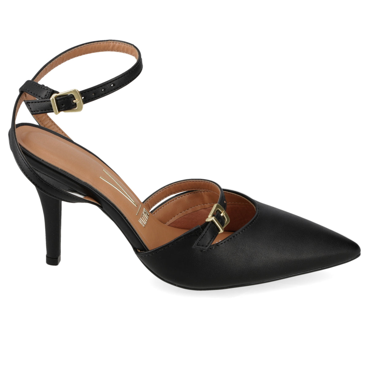 Stiletto Mujer Taco Alto Pulsera al Tobillo Negro Vizzano 34 / Negro