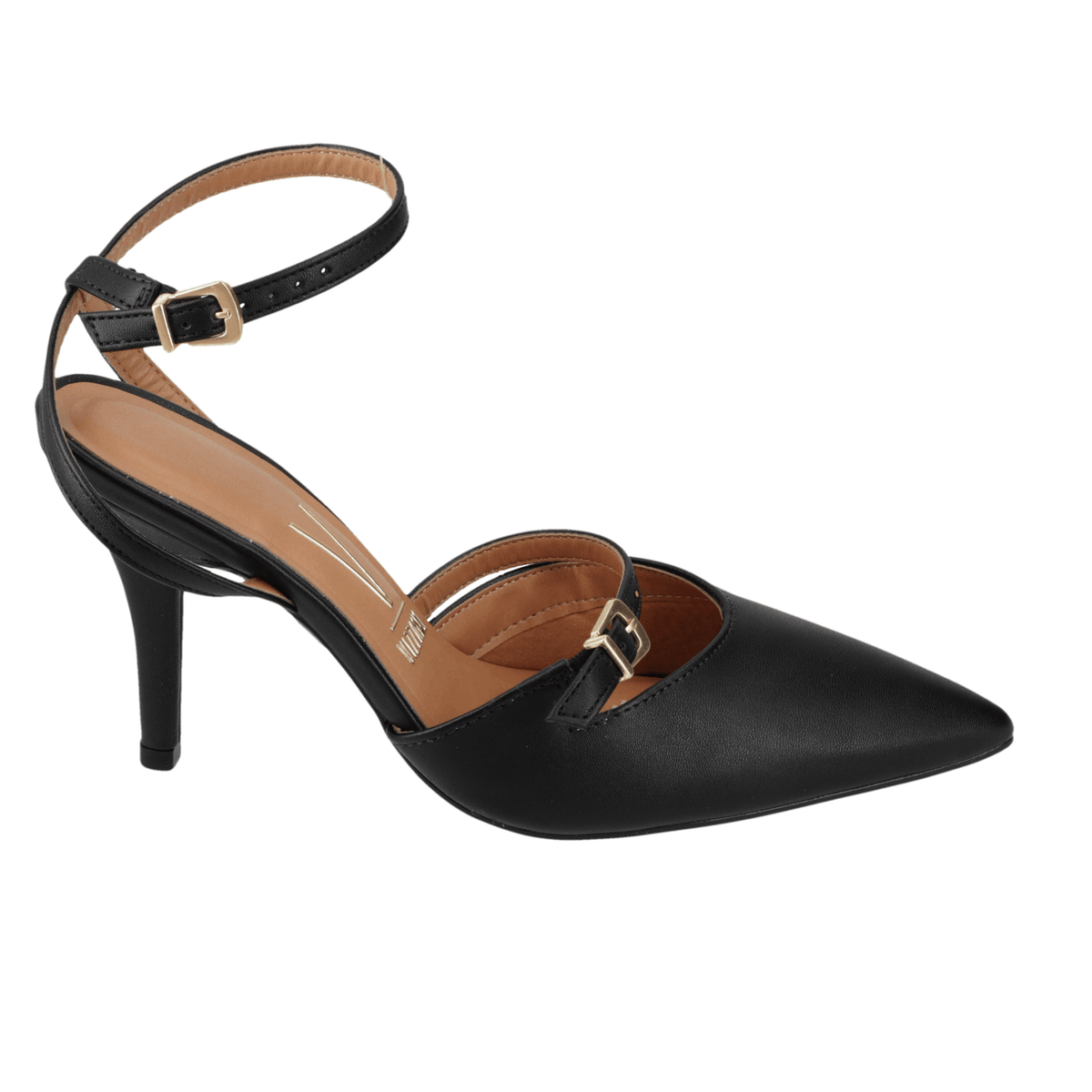 Stiletto Mujer Taco Alto Pulsera al Tobillo Negro Vizzano 34 / Negro