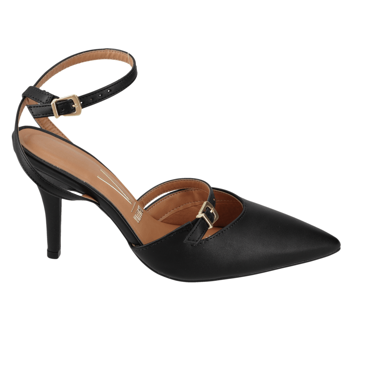 Stiletto Mujer Taco Alto Pulsera al Tobillo Negro Vizzano 34 / Negro