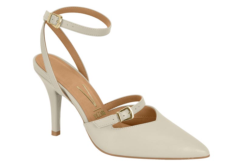 Stiletto Mujer Taco Alto Pulsera al Tobillo Blanco Off Vizzano