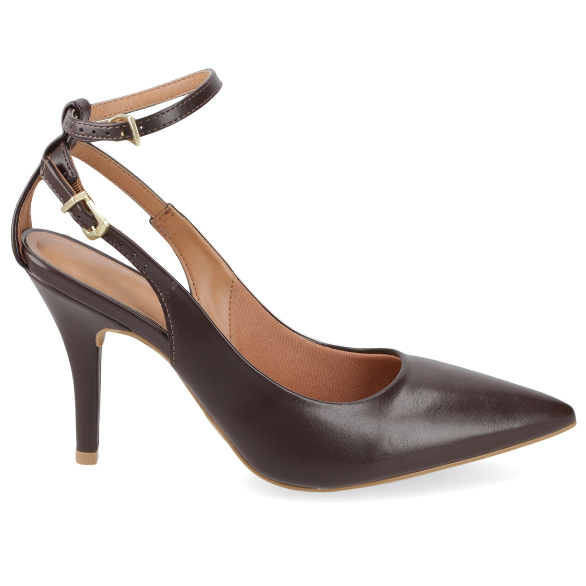 Stiletto Mujer Taco Alto Pulsera al Tobillo Cacao Vizzano 34 / Cacao
