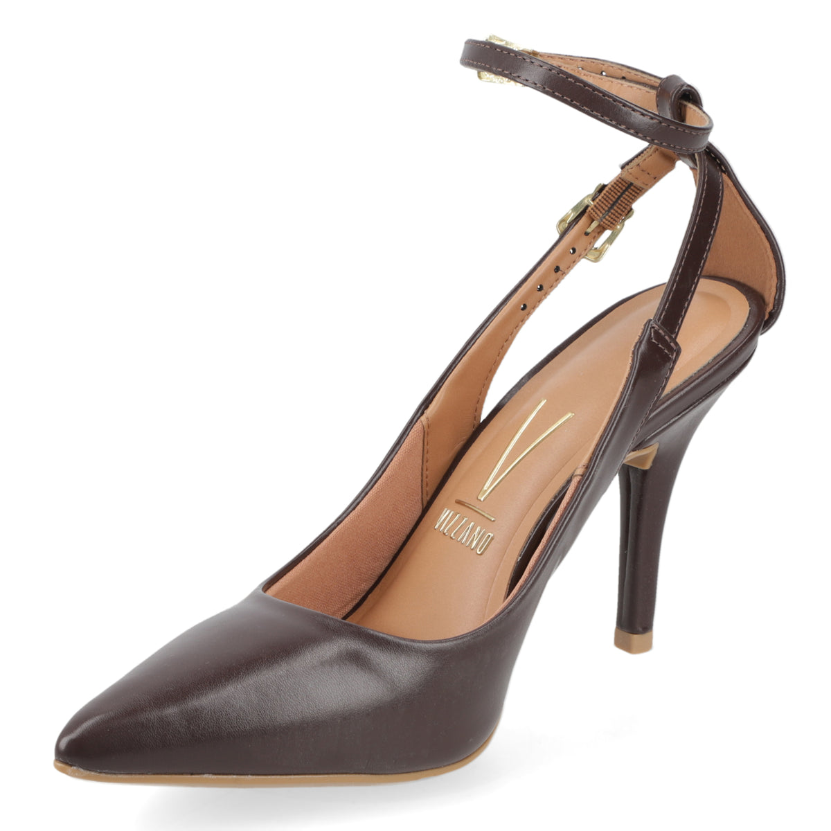 Stiletto Mujer Taco Alto Pulsera al Tobillo Cacao Vizzano 34 / Cacao
