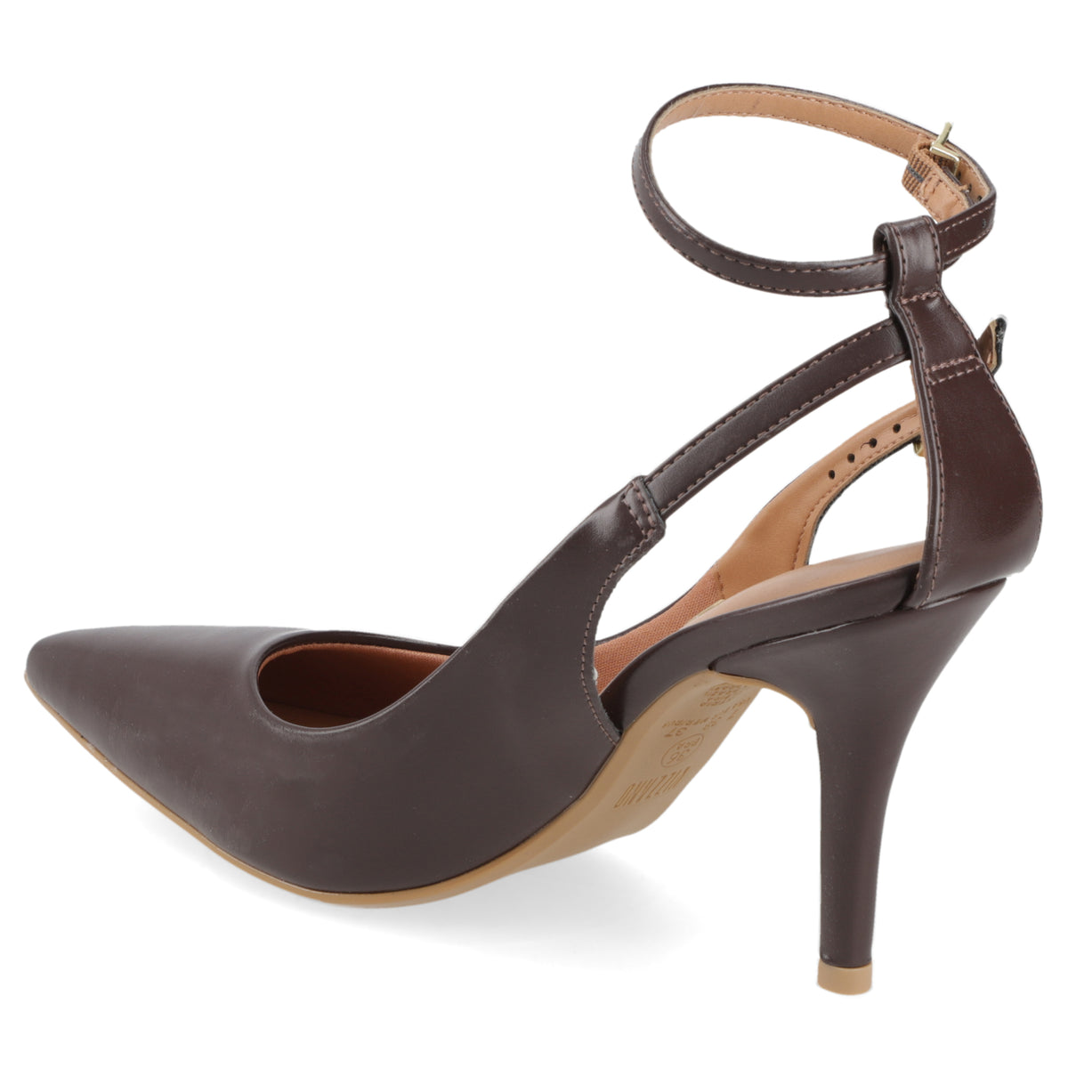 Stiletto Mujer Taco Alto Pulsera al Tobillo Cacao Vizzano 34 / Cacao