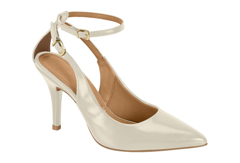 Stiletto Mujer Taco Alto Pulsera al Tobillo Blanco Off Vizzano