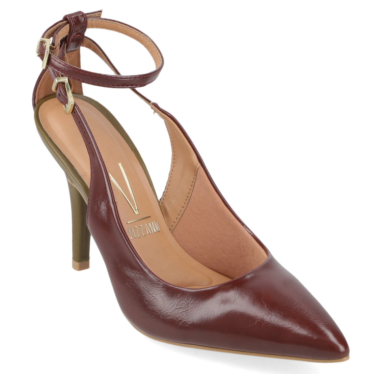 Stiletto Mujer Taco Alto Pulsera al Tobillo Vino Vizzano 34 / Vino