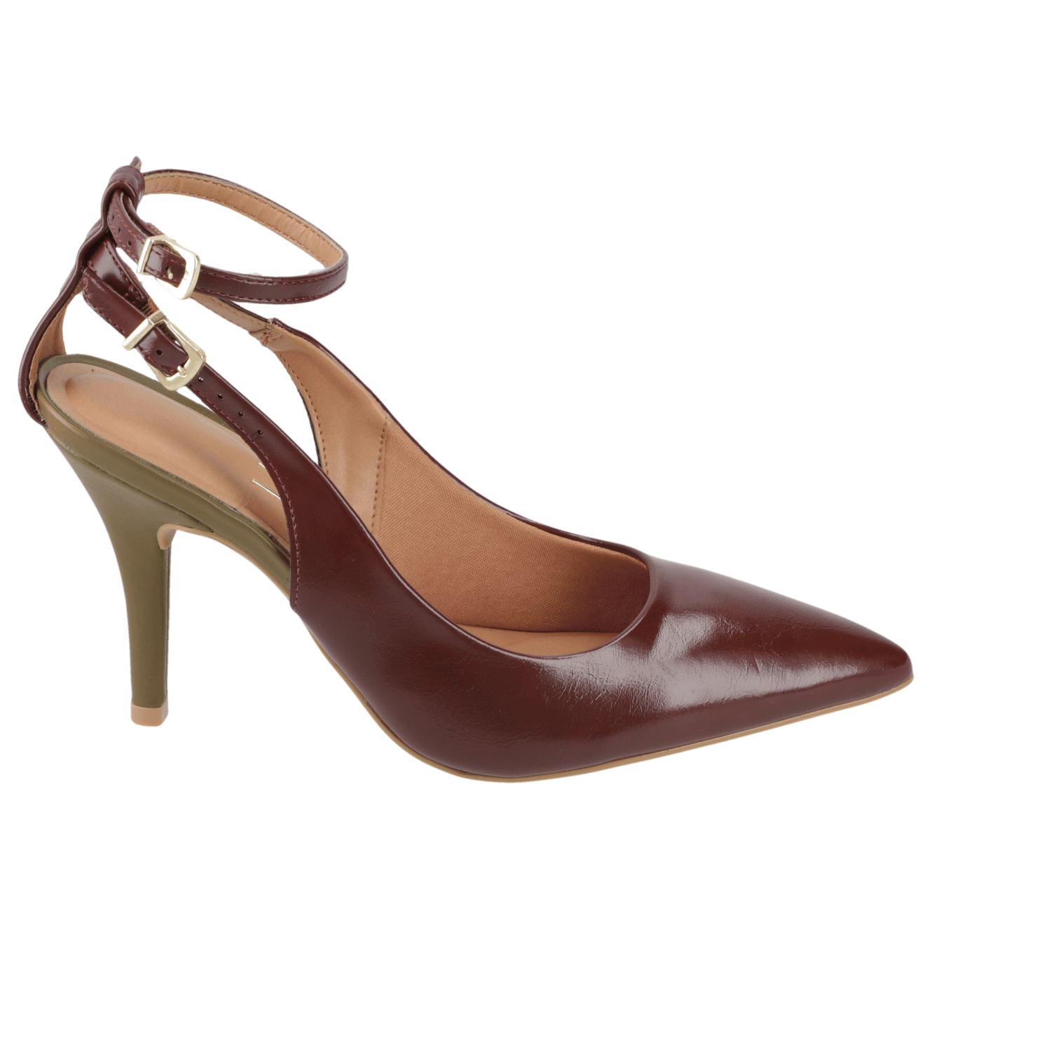 Stiletto Mujer Taco Alto Pulsera al Tobillo Vino Vizzano 34 / Vino