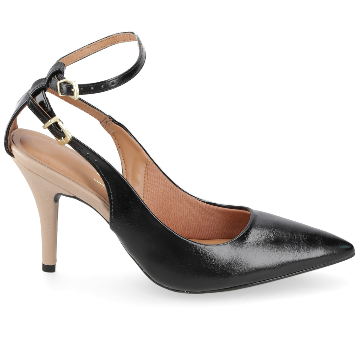 Stiletto Mujer Taco Alto Pulsera al Tobillo Negro y Nude Vizzano 34 / Negro y Nude