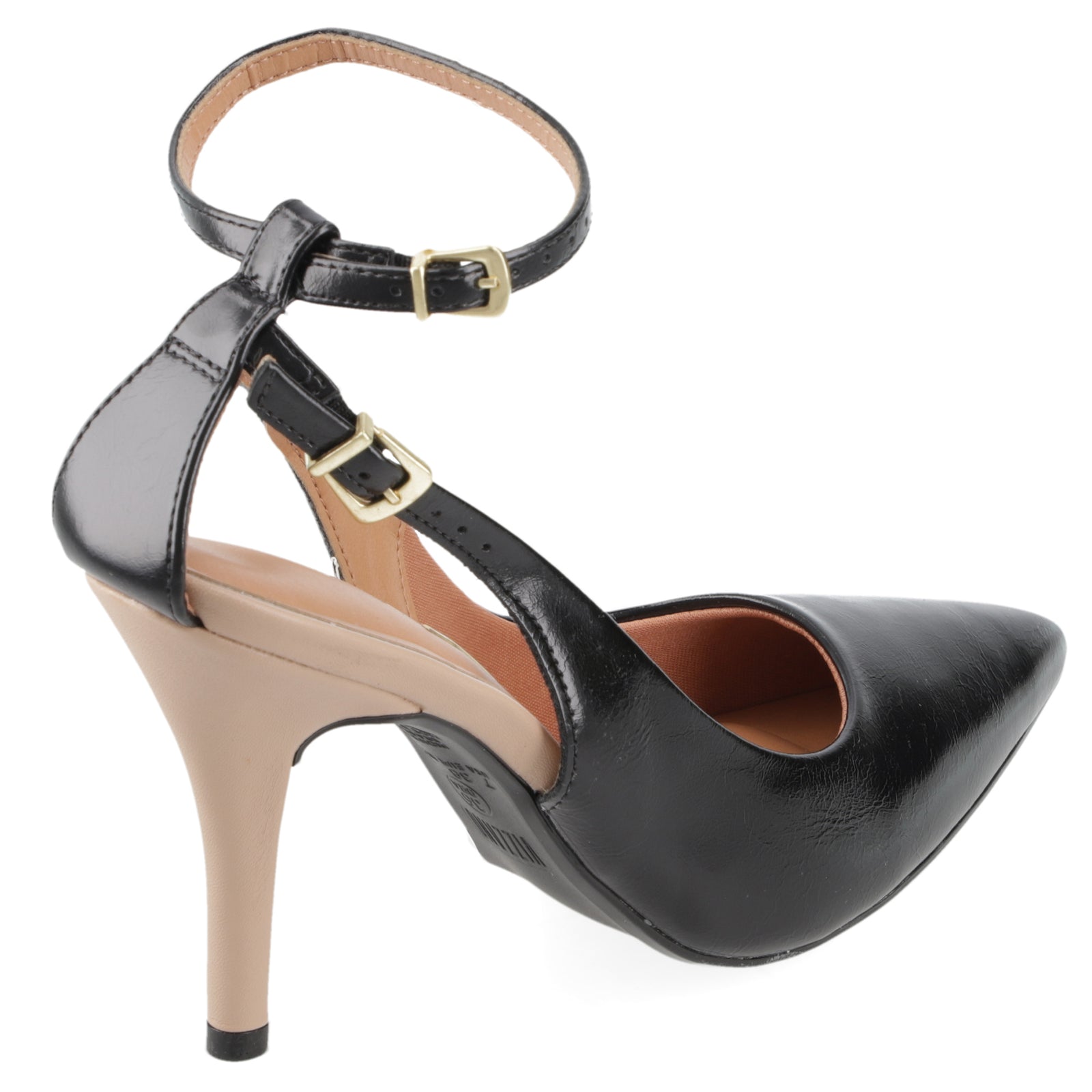Stiletto Mujer Taco Alto Pulsera al Tobillo Negro y Nude Vizzano 34 / Negro y Nude