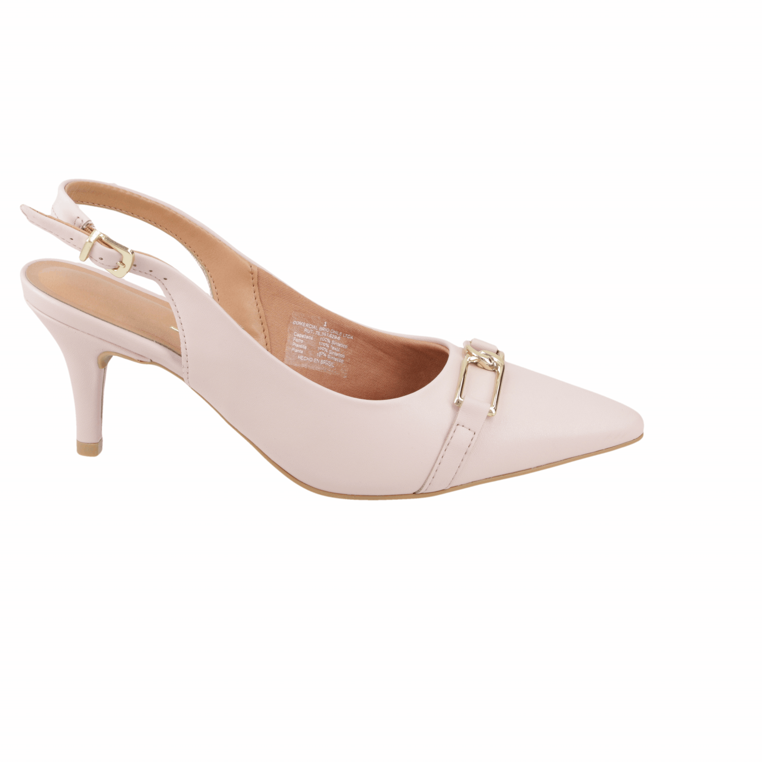 Stiletto Mujer Taco Medio Slingback con Hebilla Rosado Vizzano 35 / Rosado