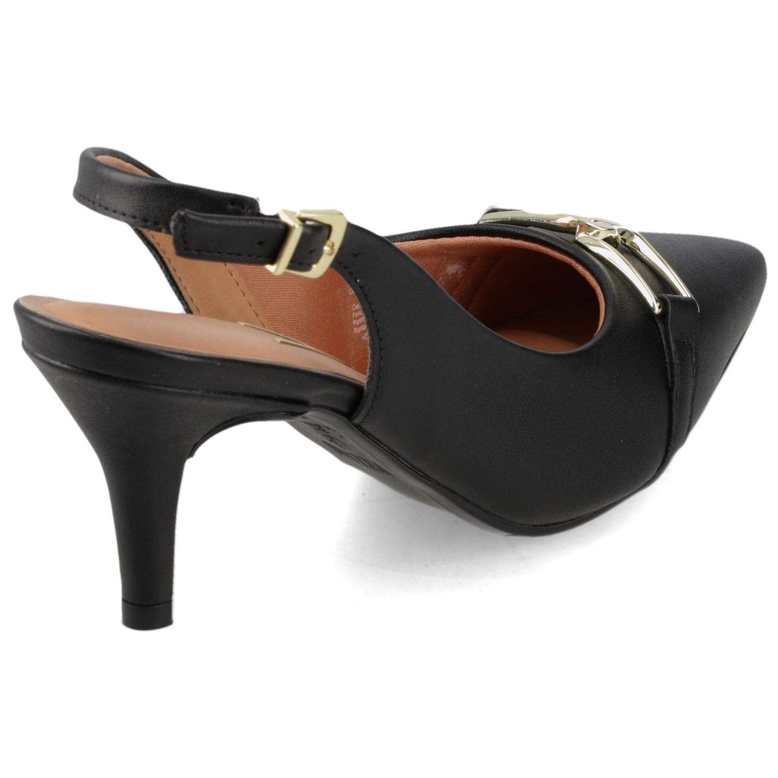 Stiletto Mujer Taco Medio Slingback con Hebilla Negro Vizzano 35 / Negro