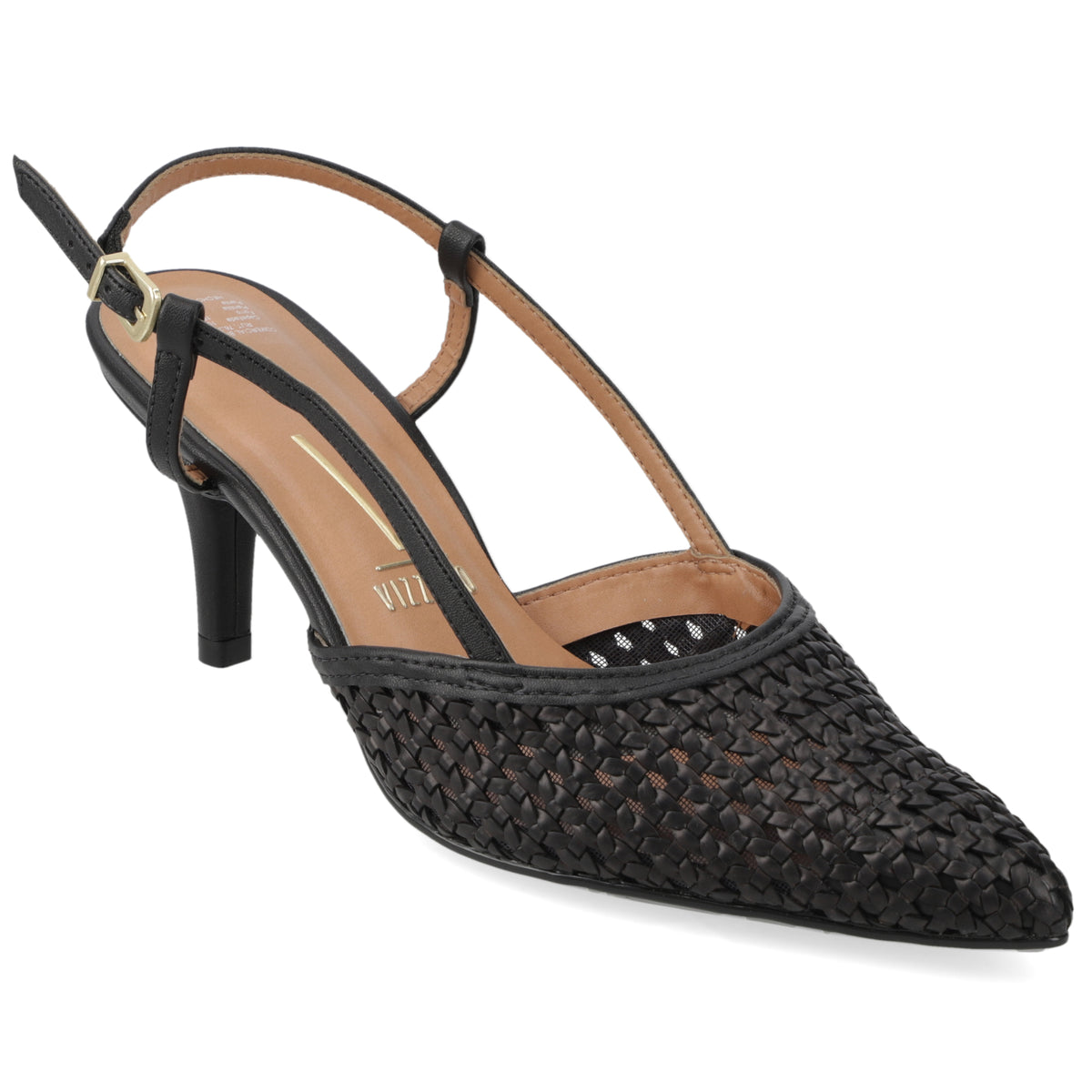 Zapato Mujer Destalonado Tejido Negro 34 / Negro