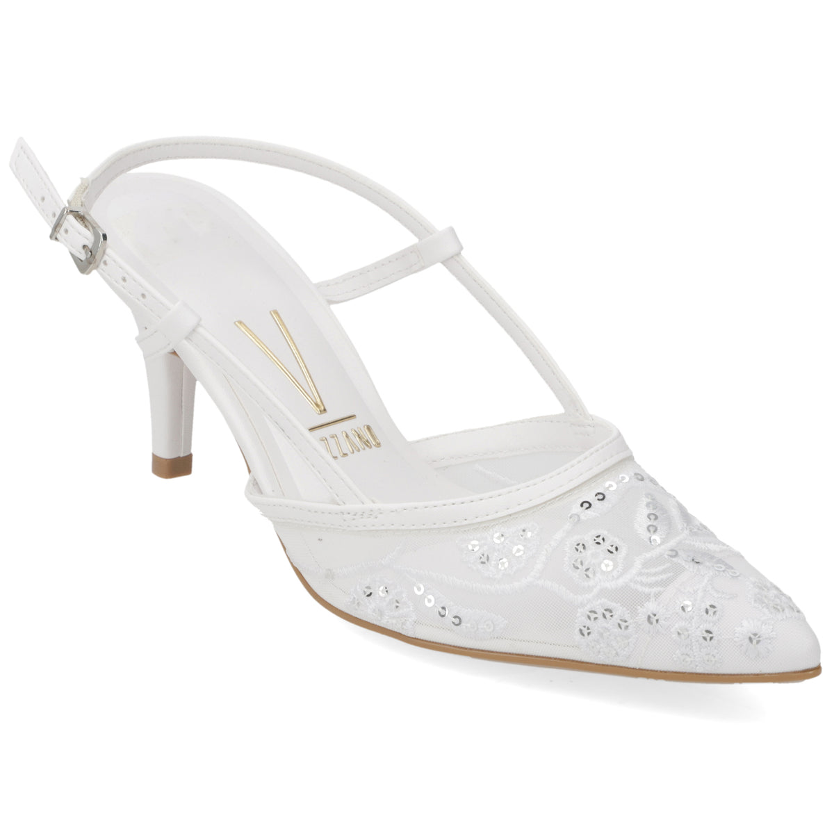 Stiletto de Novia Slingback Blanco Vizzano 35 / Blanco
