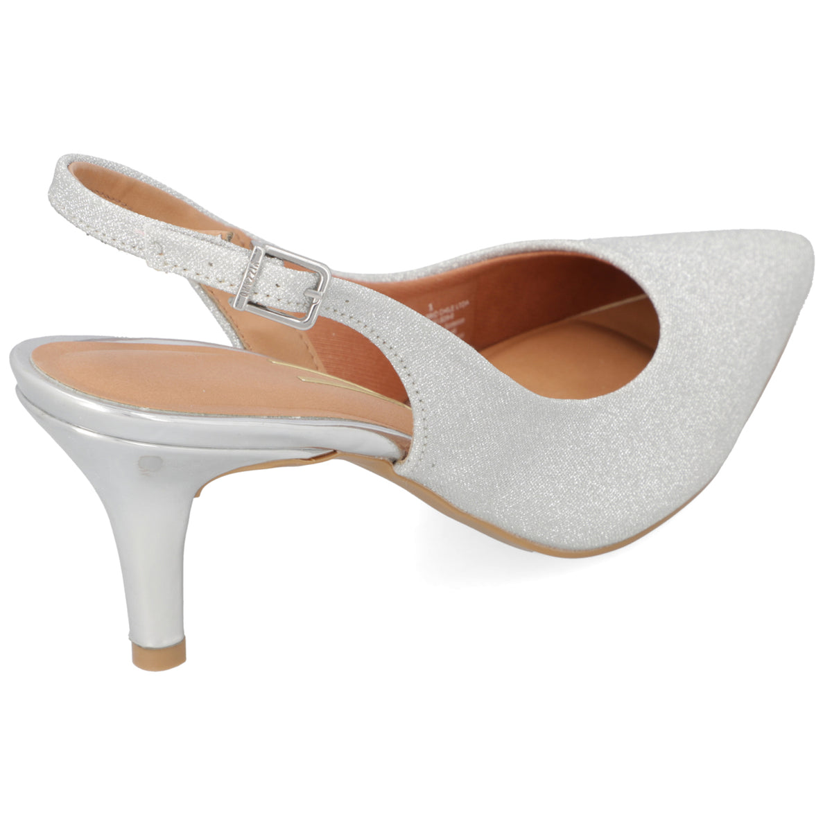 Stiletto Taco Aguja Plateado Vizzano