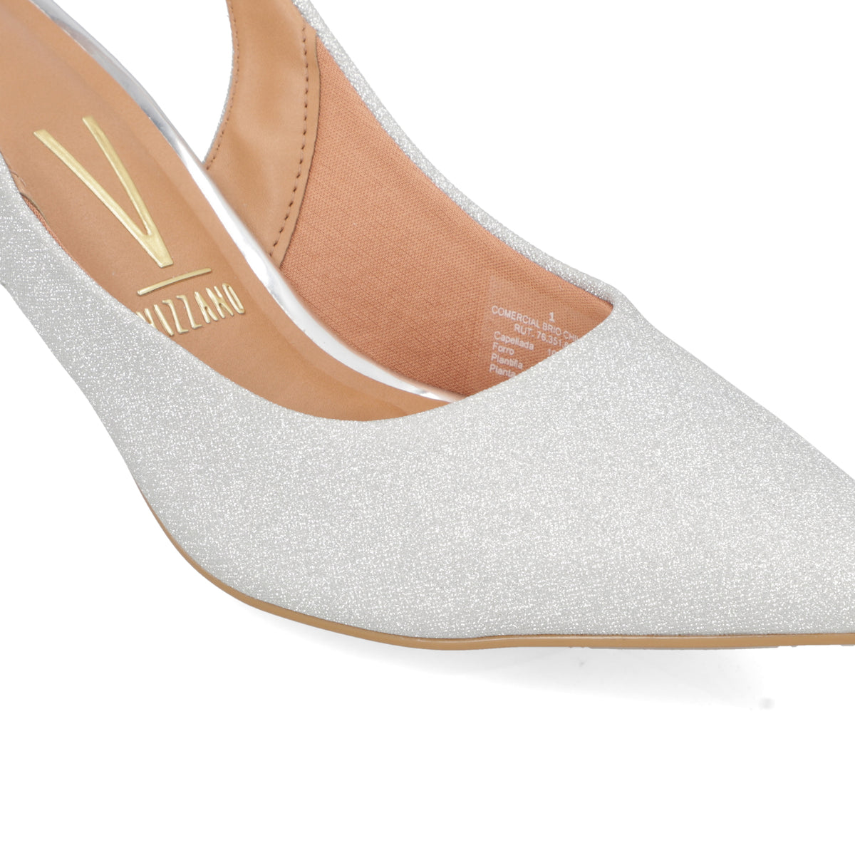 Stiletto Taco Aguja Plateado Vizzano