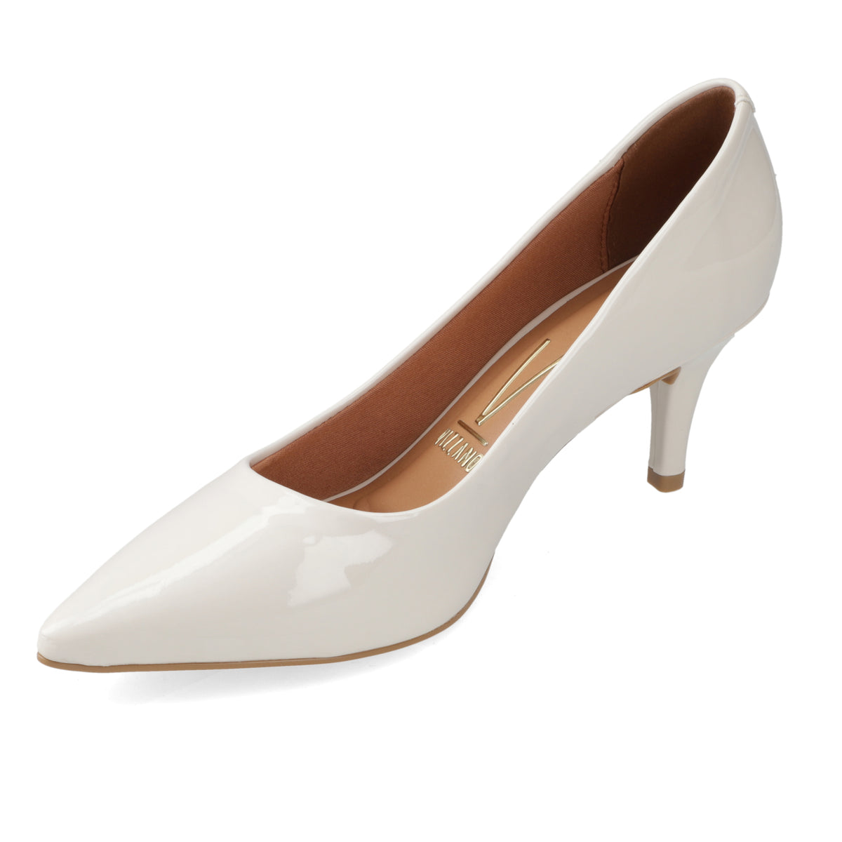 Zapato Taco Aguja Stiletto Vizzano Efecto Charol Blanco 1185-702-13488-35312