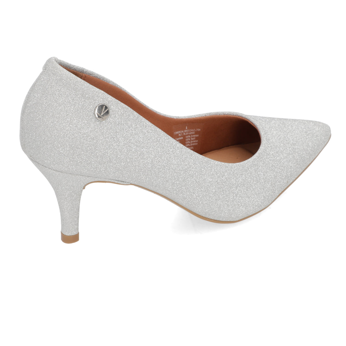 Stiletto Taco Aguja Plateado