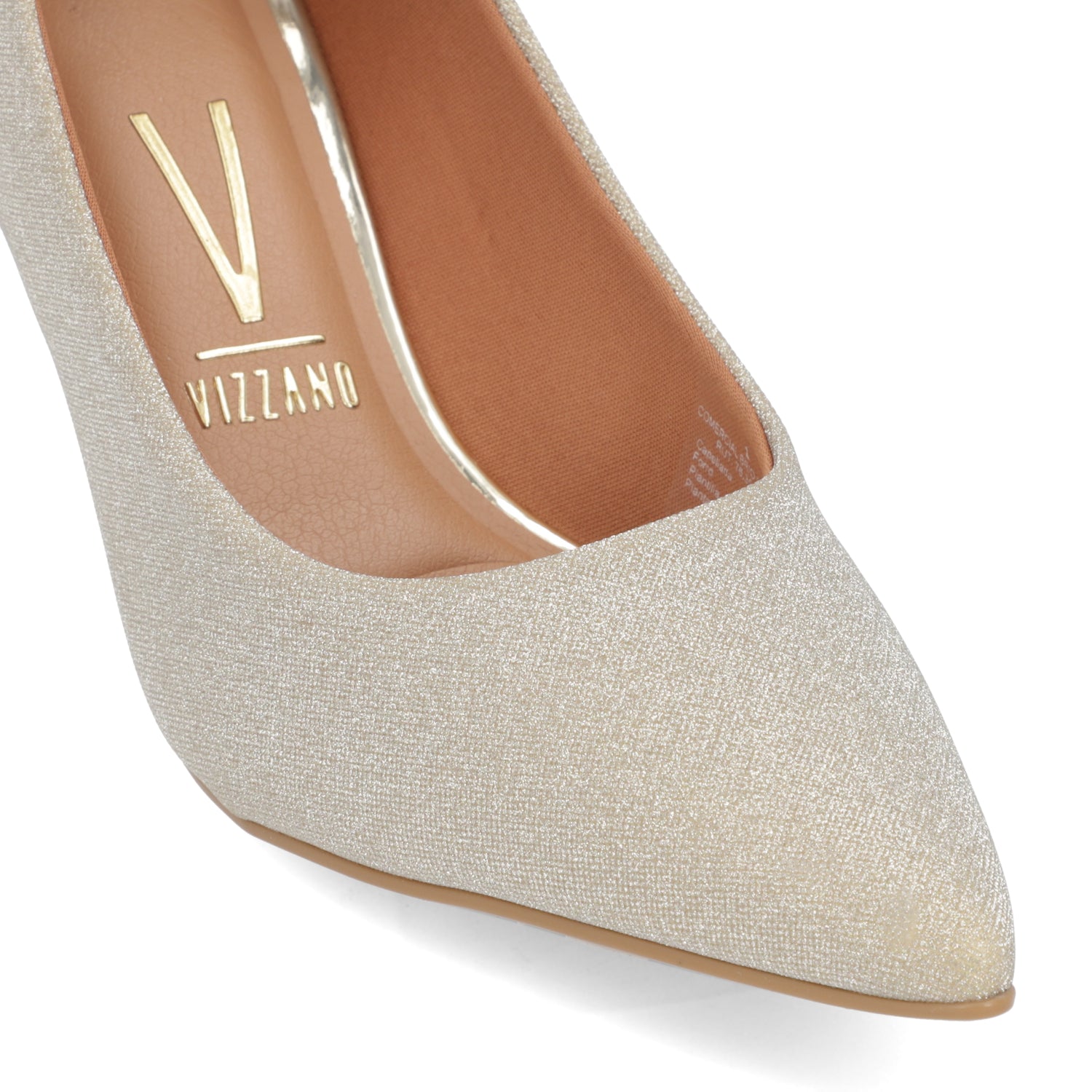 Stiletto Taco Aguja Textil Glitter Dorado 1185-702-26565-66