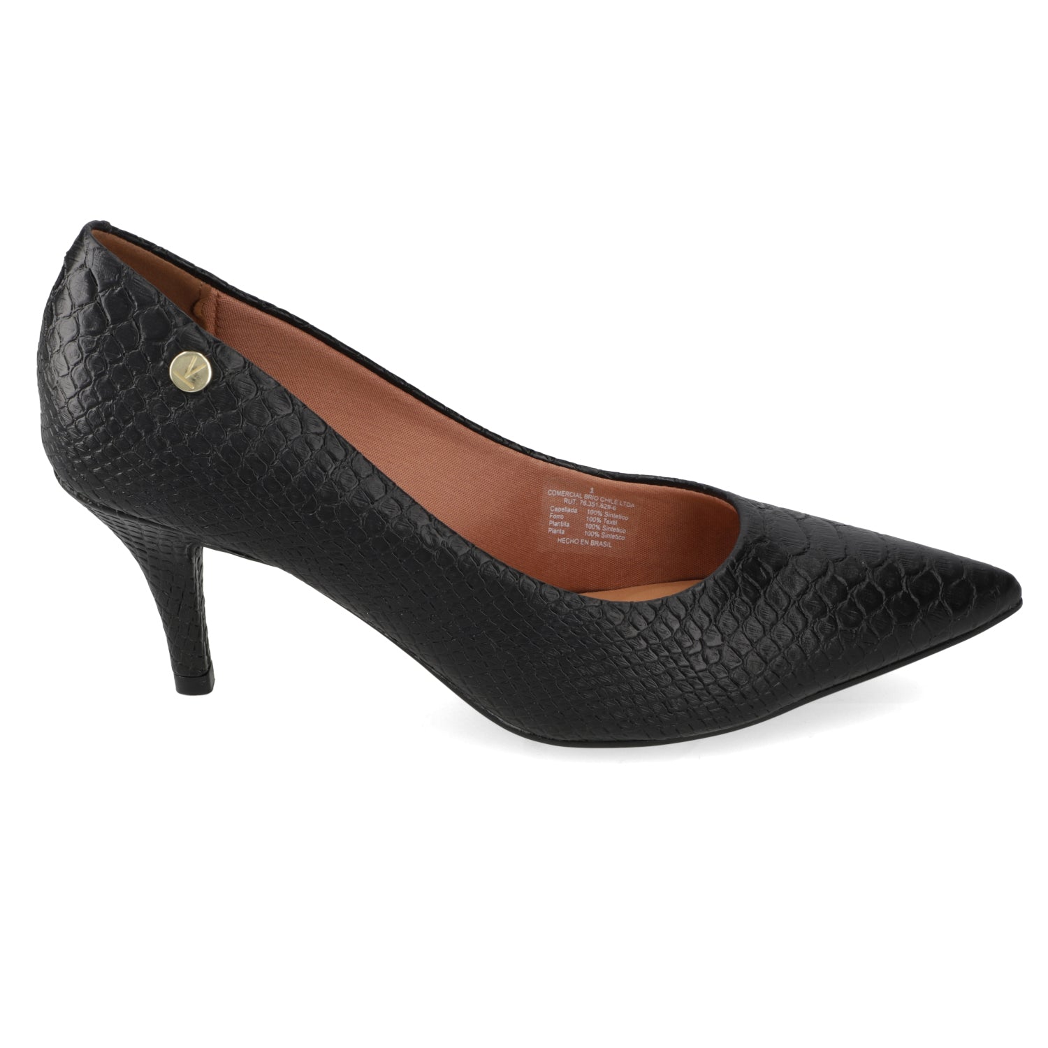 Stiletto 7 cm Croco Negro Vizzano 35 / Negro