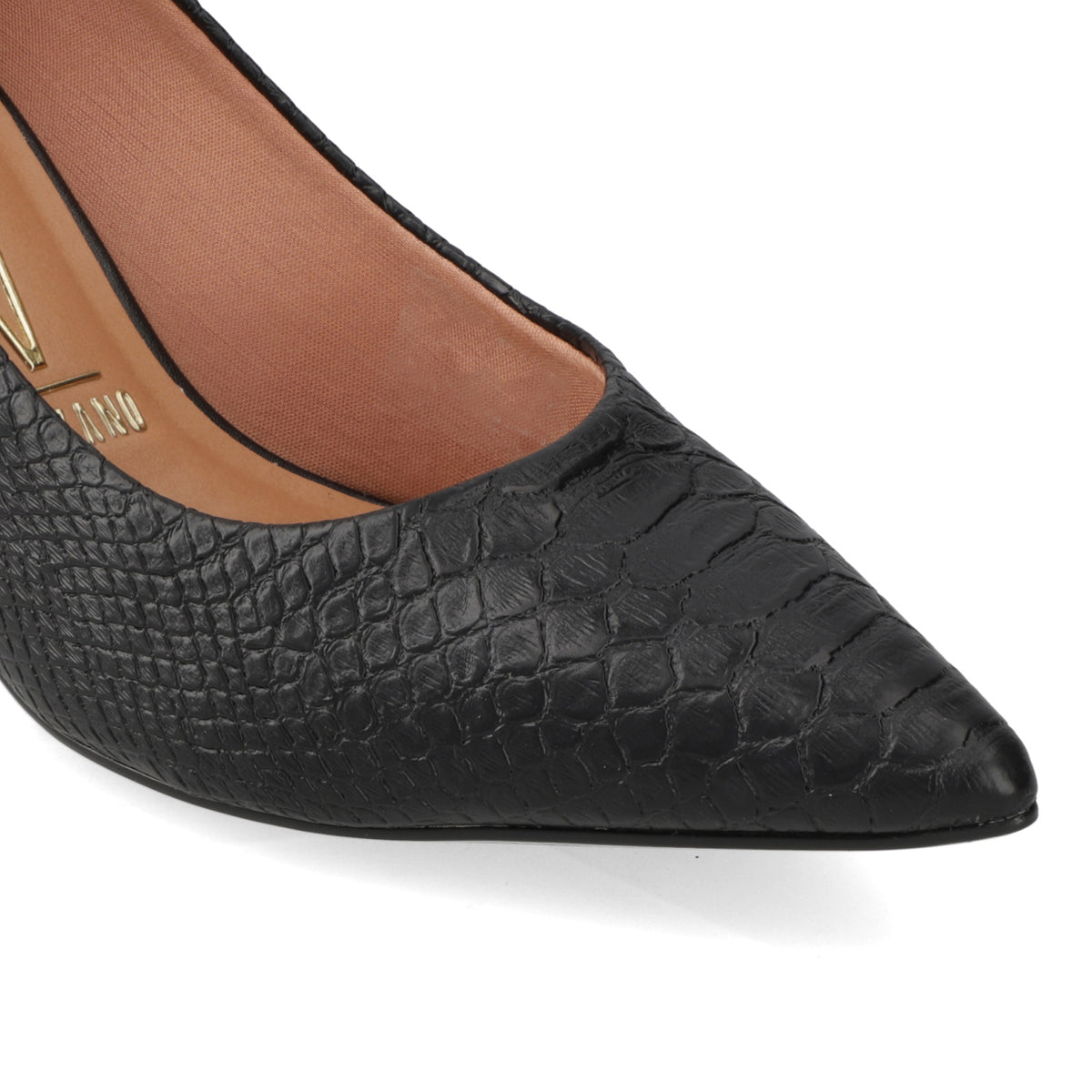 Stiletto 7 cm Croco Negro Vizzano 35 / Negro