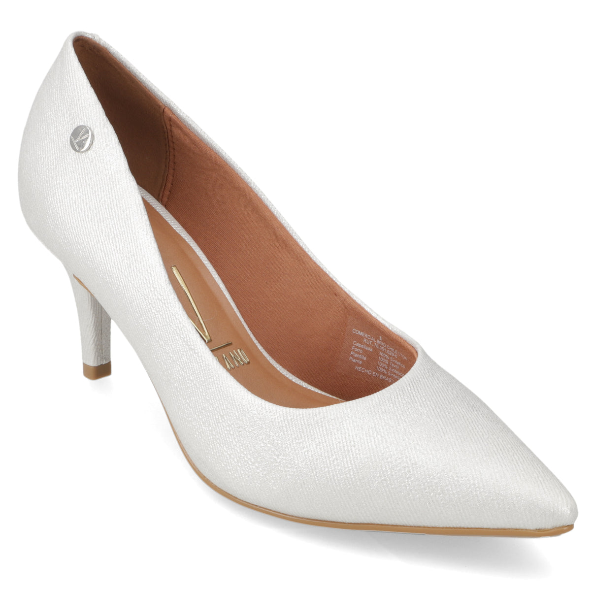 Stiletto Metalizado Blanco Vizzano 34 / Blanco