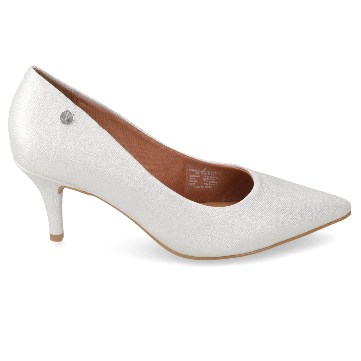 Stiletto Metalizado Blanco Vizzano 34 / Blanco