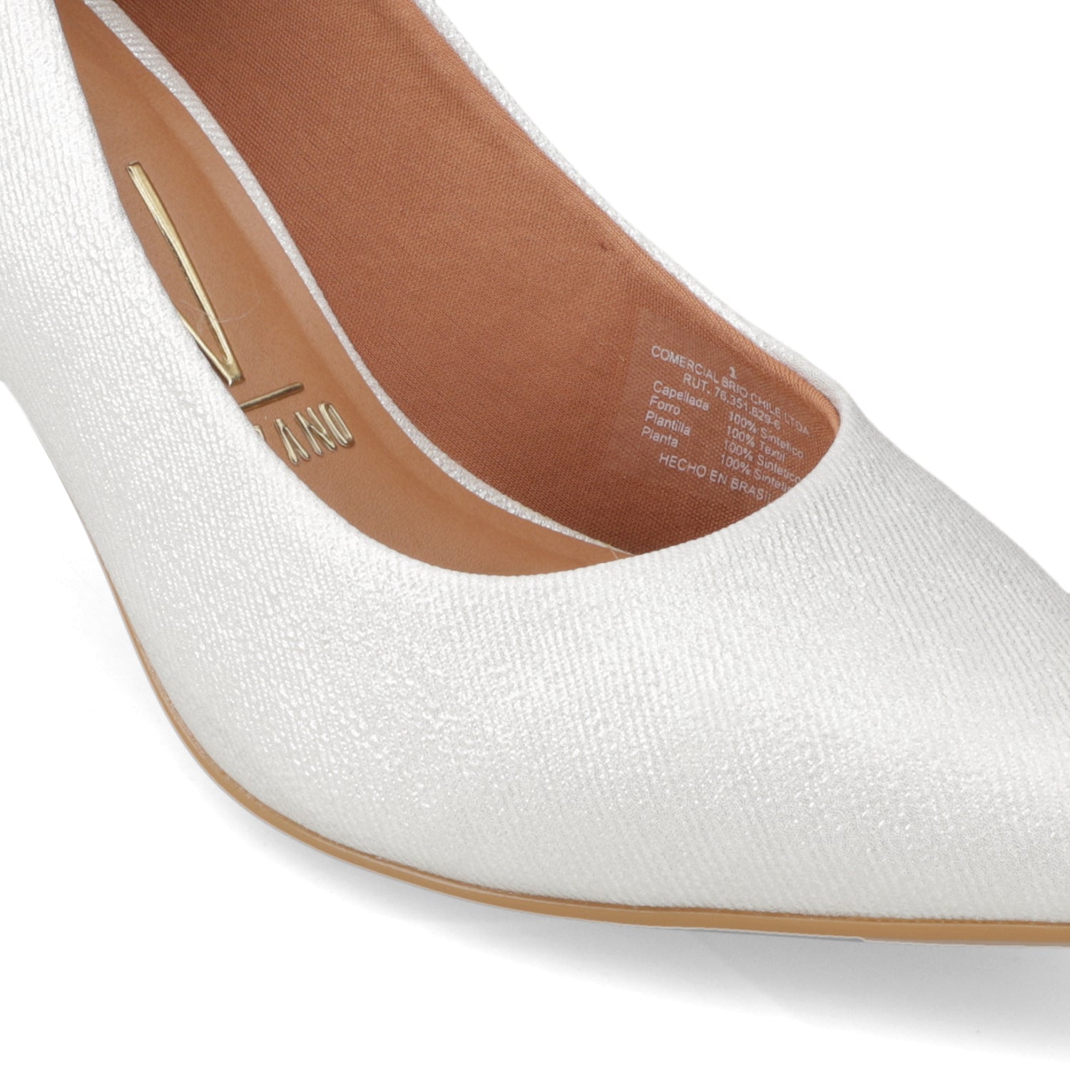 Stiletto Metalizado Blanco Vizzano 34 / Blanco