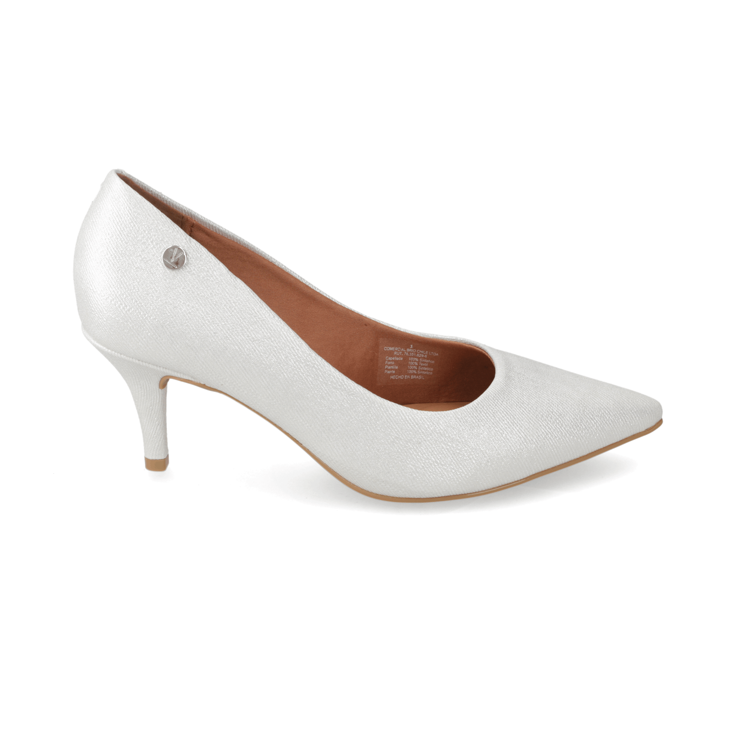 Stiletto Metalizado Blanco Vizzano 34 / Blanco