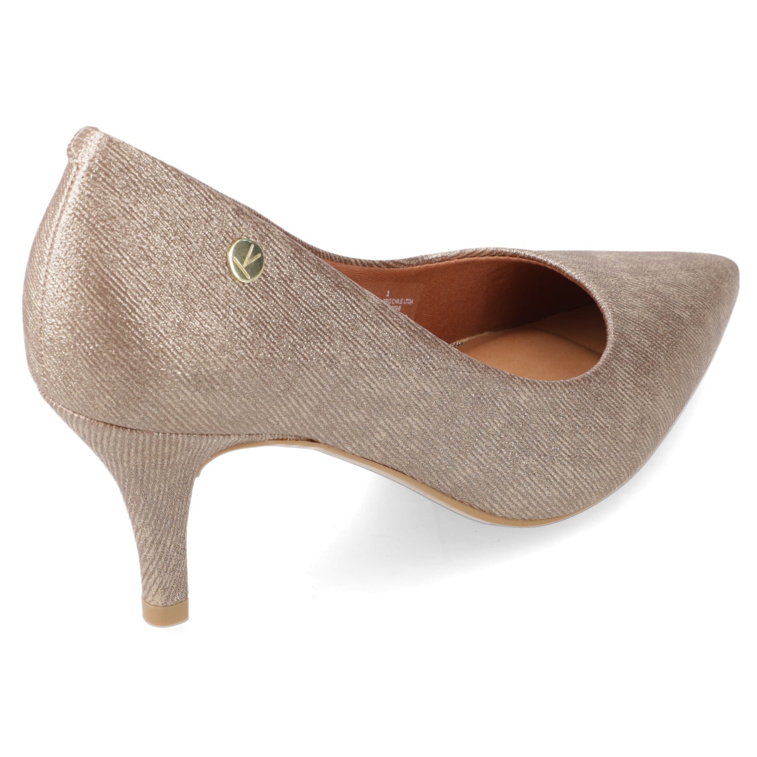 Stiletto Taco Aguja Medio Oro Vizzano Ecocuero Brillante 34 / Oro