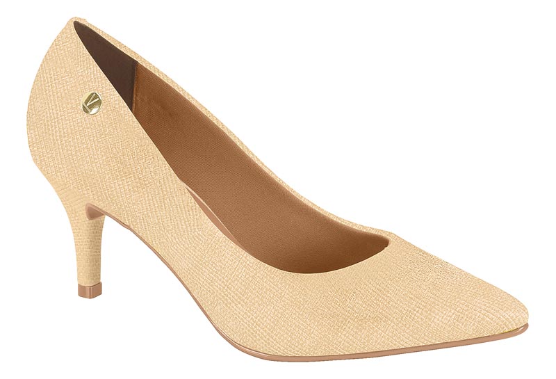 Stiletto Mujer Taco Medio Clásico Natural Vizzano
