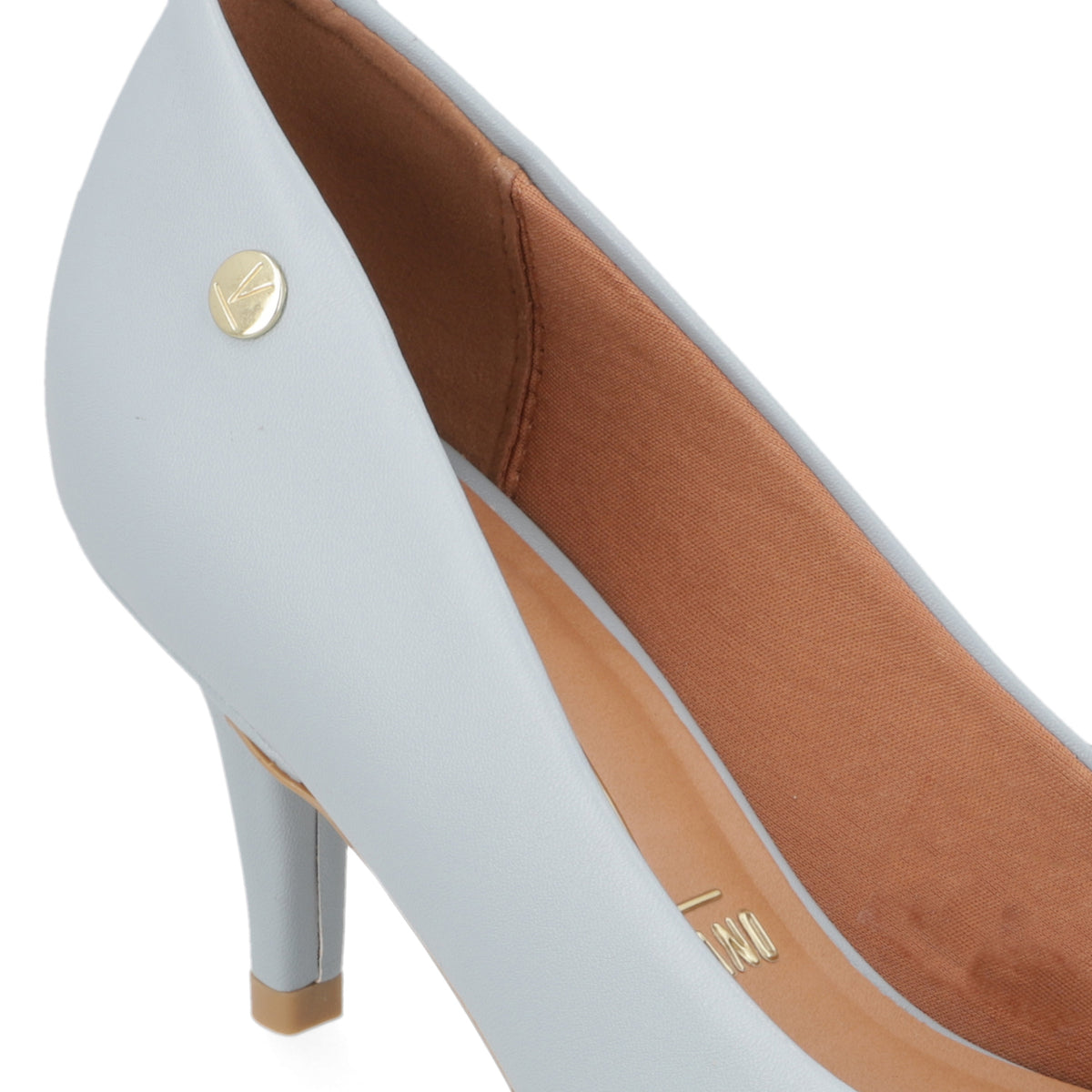 Stiletto Taco Aguja Medio Celeste Vizzano Ecocuero 34 / Celeste