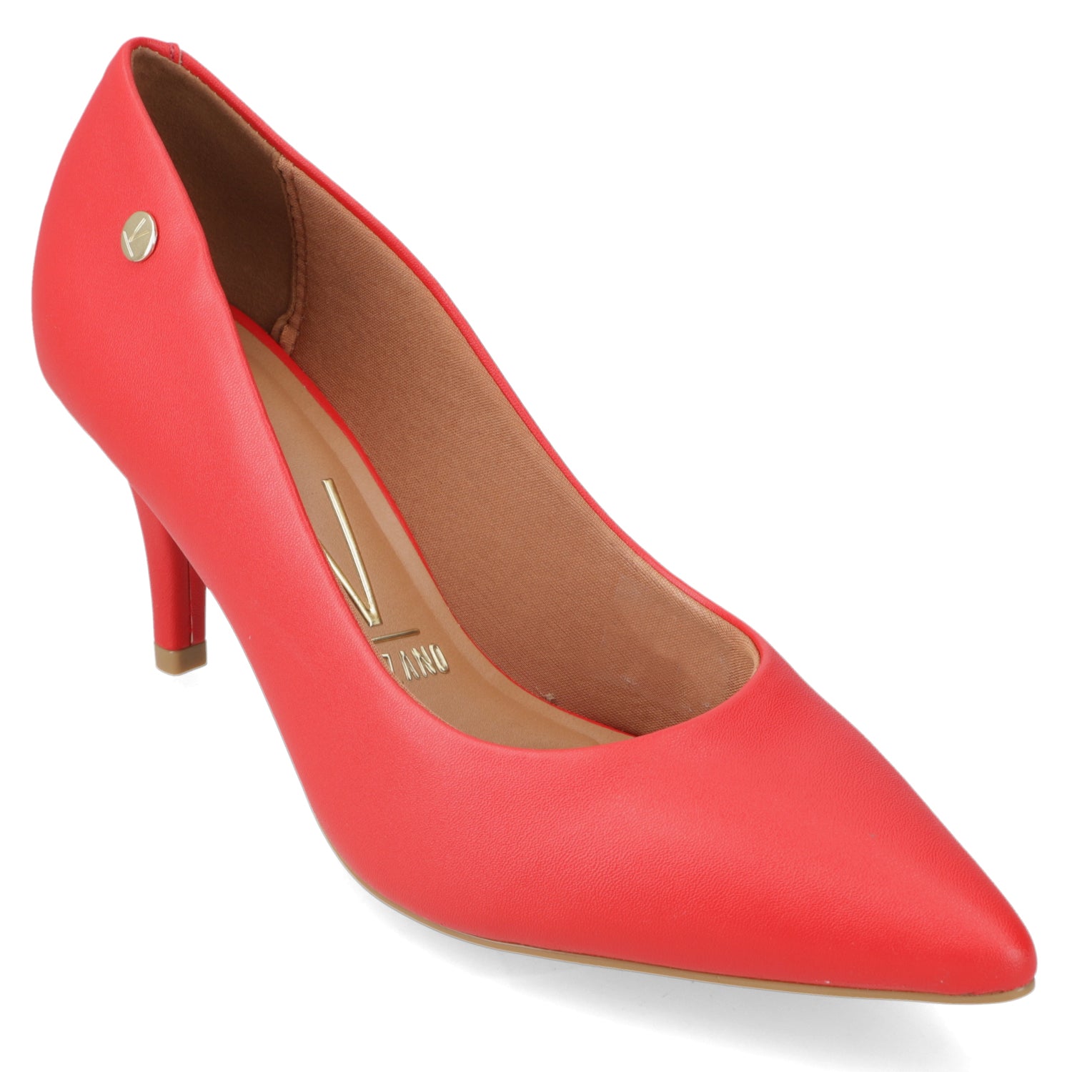 Stiletto Taco Aguja Medio Rojo Vizzano Ecocuero 34 / Rojo