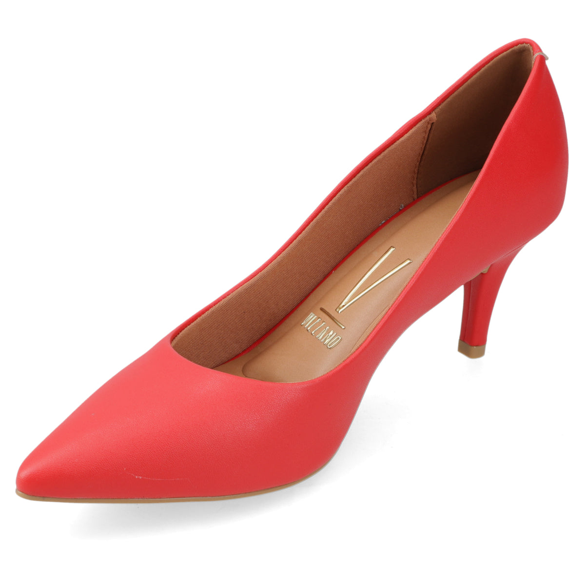 Stiletto Taco Aguja Medio Rojo Vizzano Ecocuero 34 / Rojo