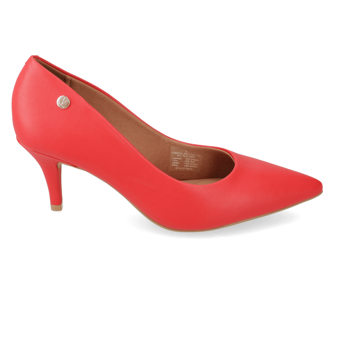 Stiletto Taco Aguja Medio Rojo Vizzano Ecocuero 34 / Rojo