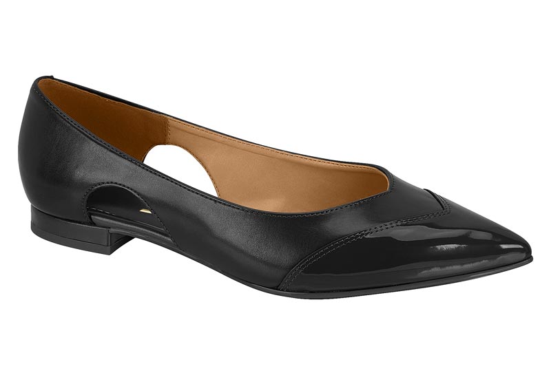 Ballerina Mujer Abertura Lateral Negra Vizzano