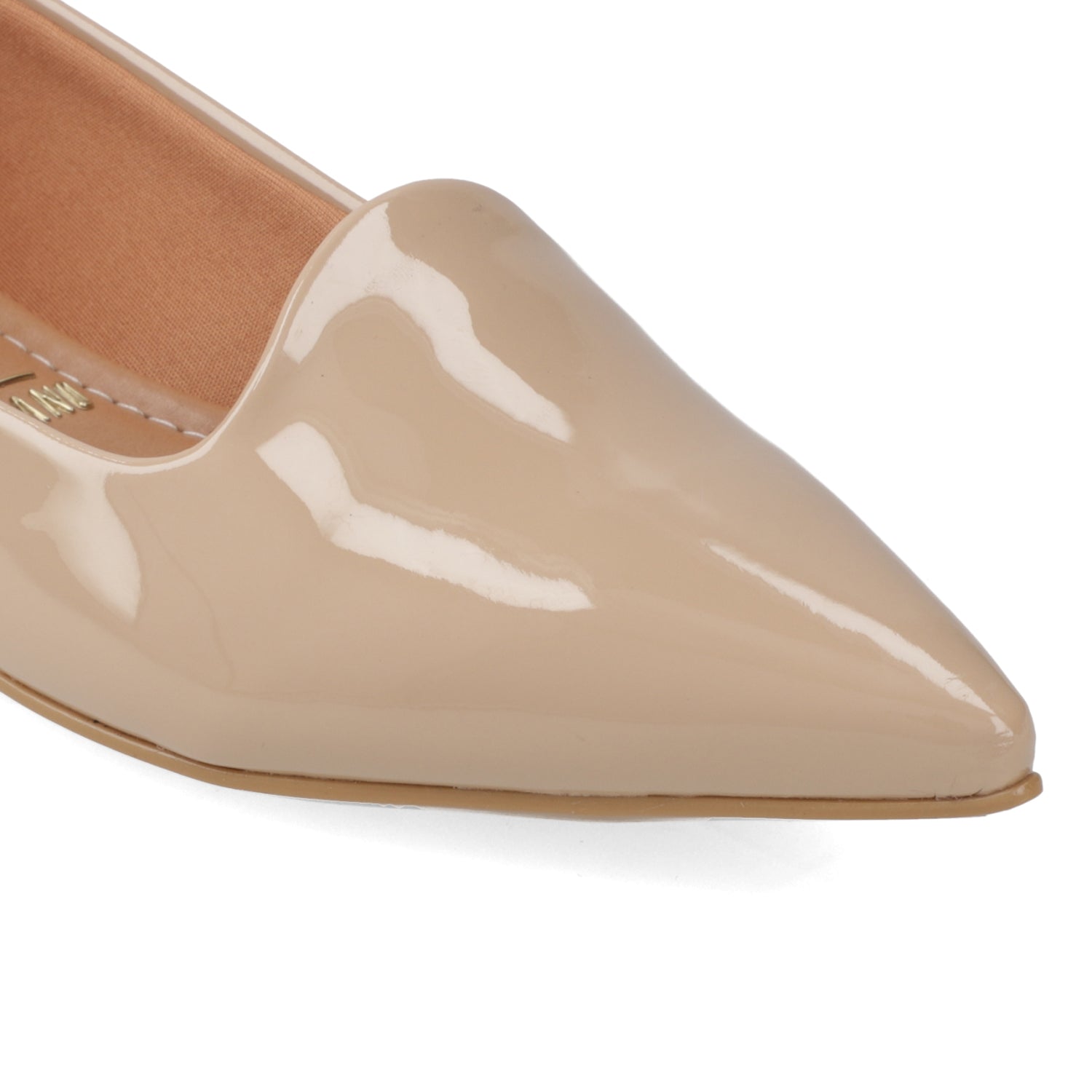 Ballerina Efecto Charol Beige 34 / Beige